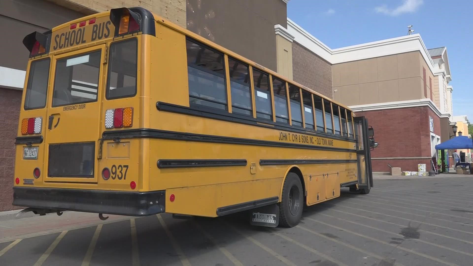 United Way of Eastern Maine partnered with Penquis Friday for a "Fill the Bus" donation drive, accepting school supplies for Maine kids who need them.