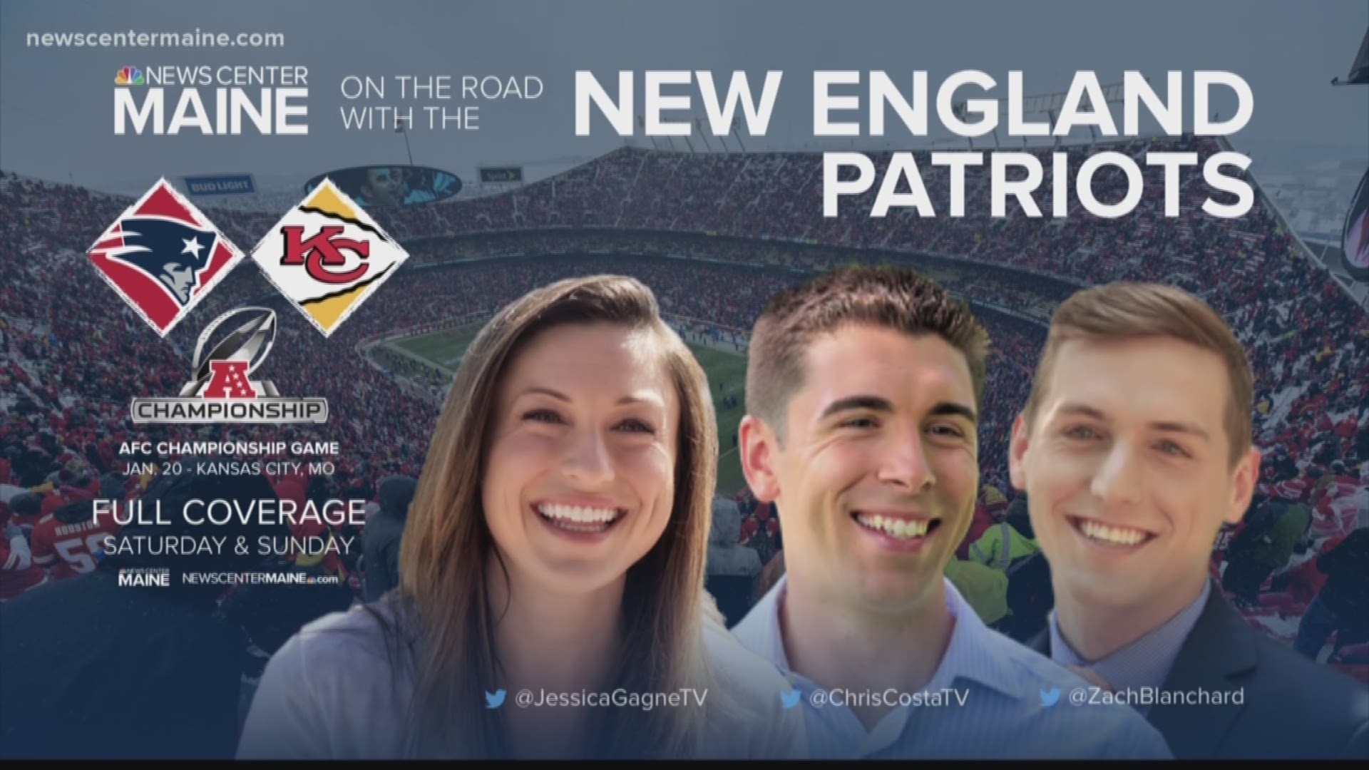 Our team has live coverage from Kansas City as the Patriots prepare to take on the Chiefs in the AFC Championship.