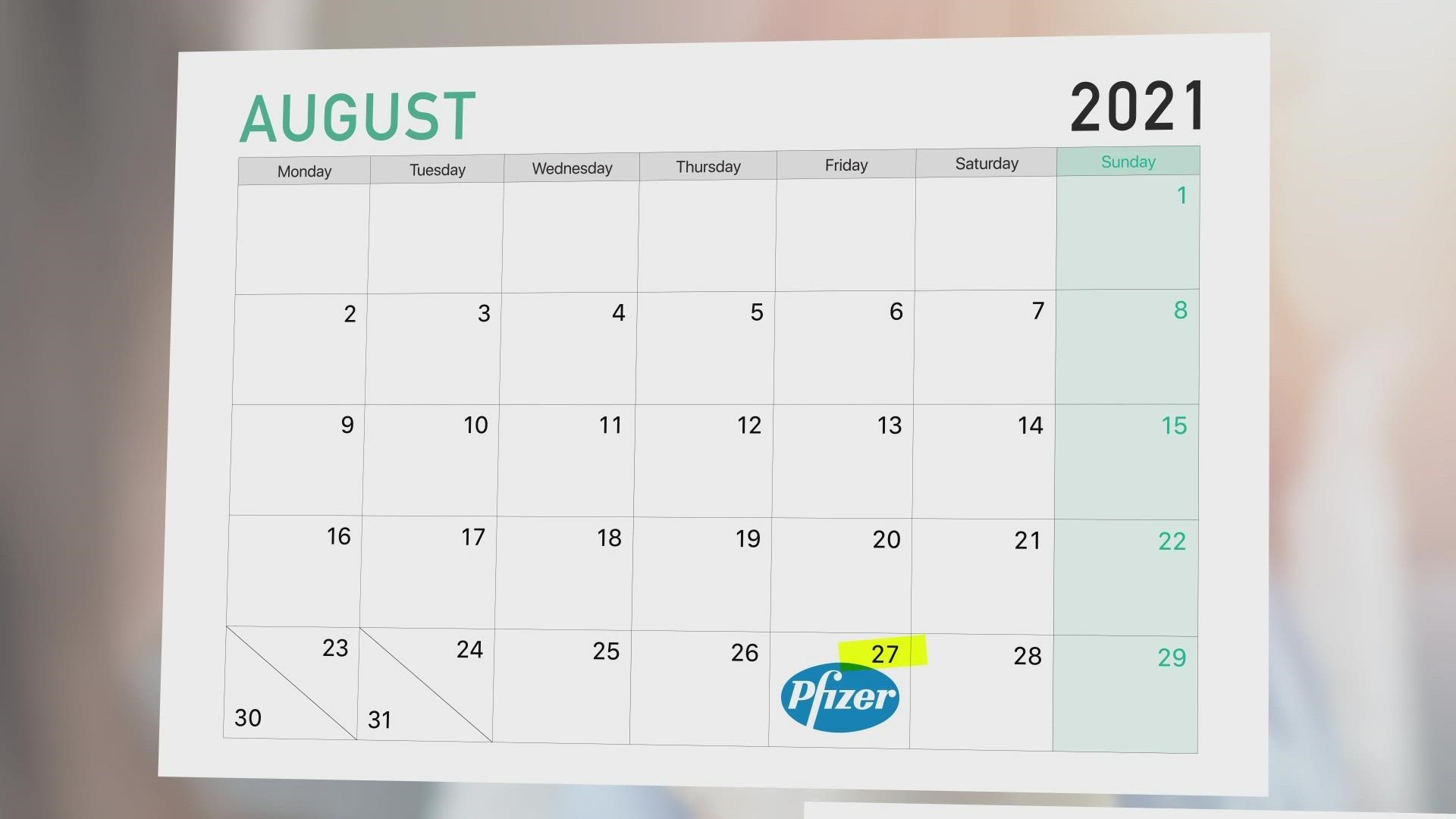 This Friday, August 27, is the last day workers can received a first dose of the Pfizer vaccine and be fully vaccinated by October 1st.