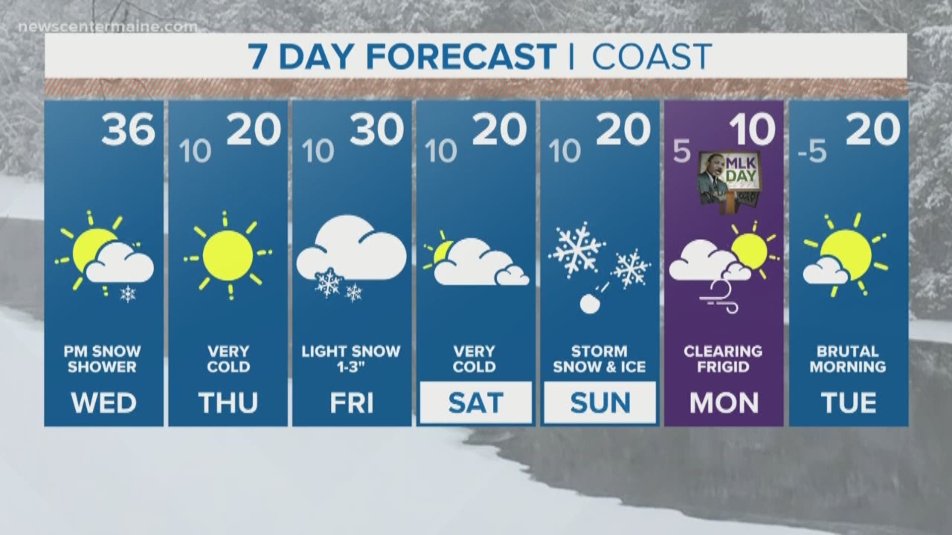 NEWS CENTER Maine Weather Video Forecast updated on Wednesday January 16 at 5am
