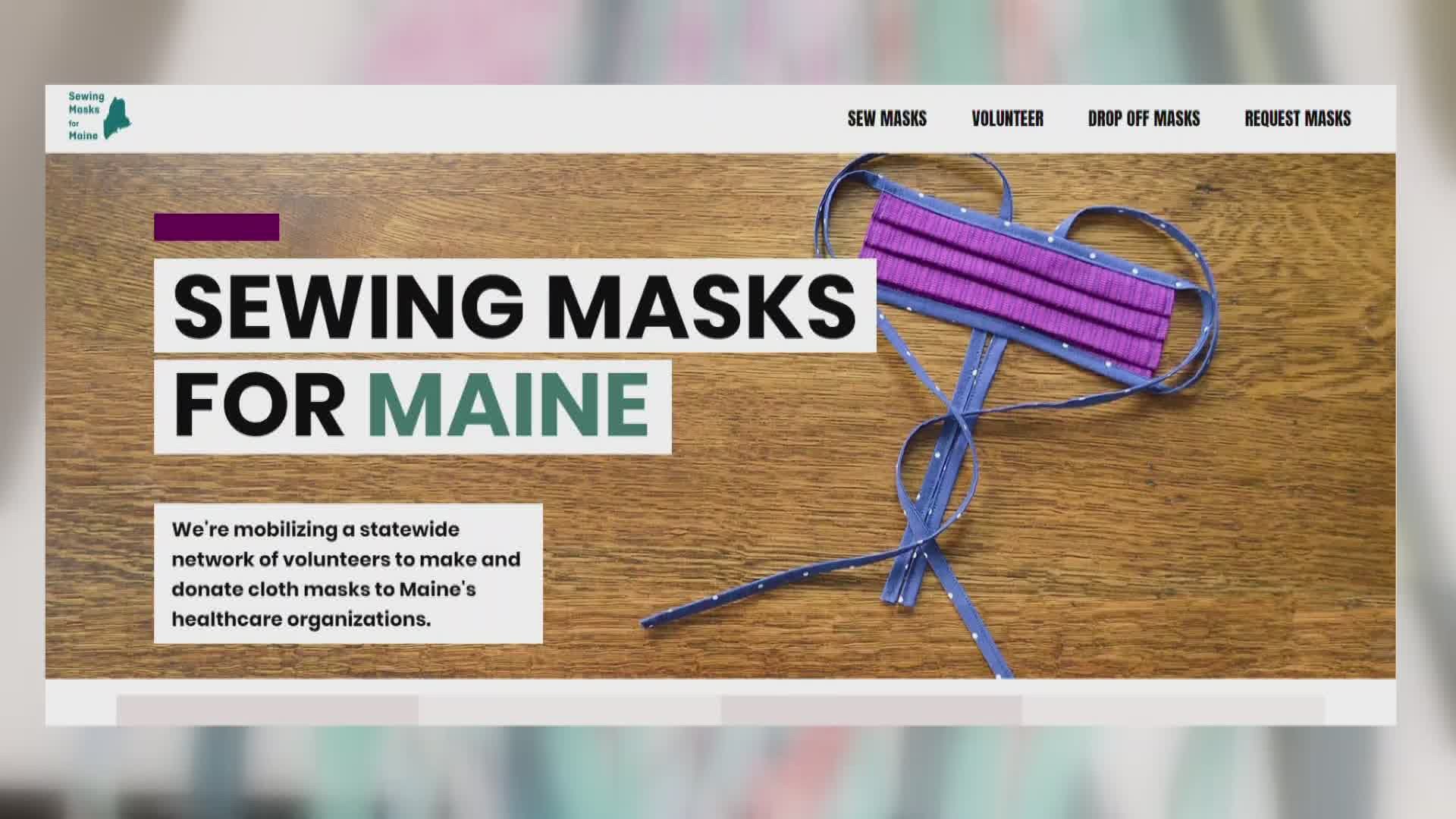 The group 'Sewing Masks for Maine' started just two weeks ago, and has drawn more than 1500 volunteers to help create masks