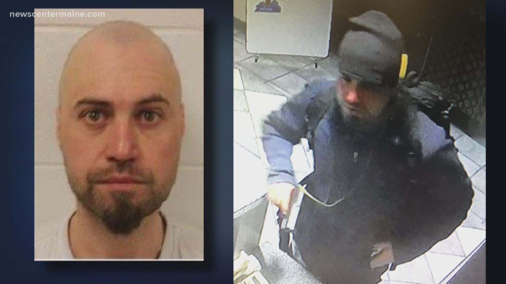 Saco Police caught the man suspected of an armed robbery at the Ramada Hotel Sunday evening.