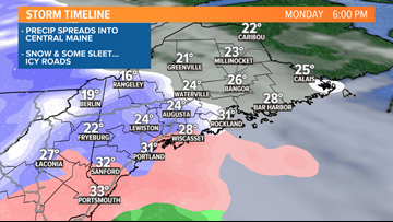 Total Snow Accumulation Map Maine