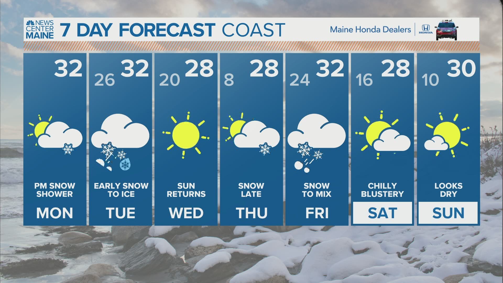 NEWS CENTER Maine Weather Video Forecast updated on Monday February 15 at 7am