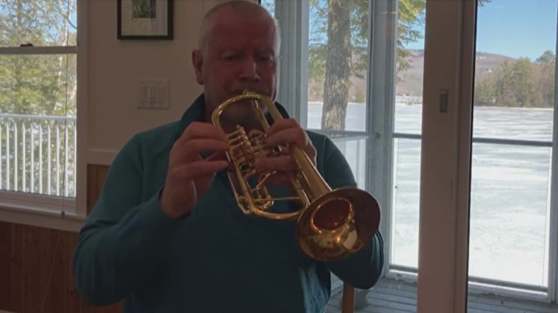 Professor of Trumpet Jack Burt has kept his practice going to stay focused during the pandemic