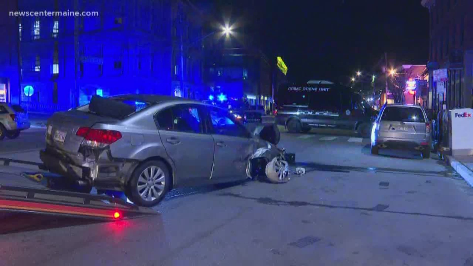 Police say speed and alcohol were factors in a crash involving 7 cars in Portland Wednesday night.