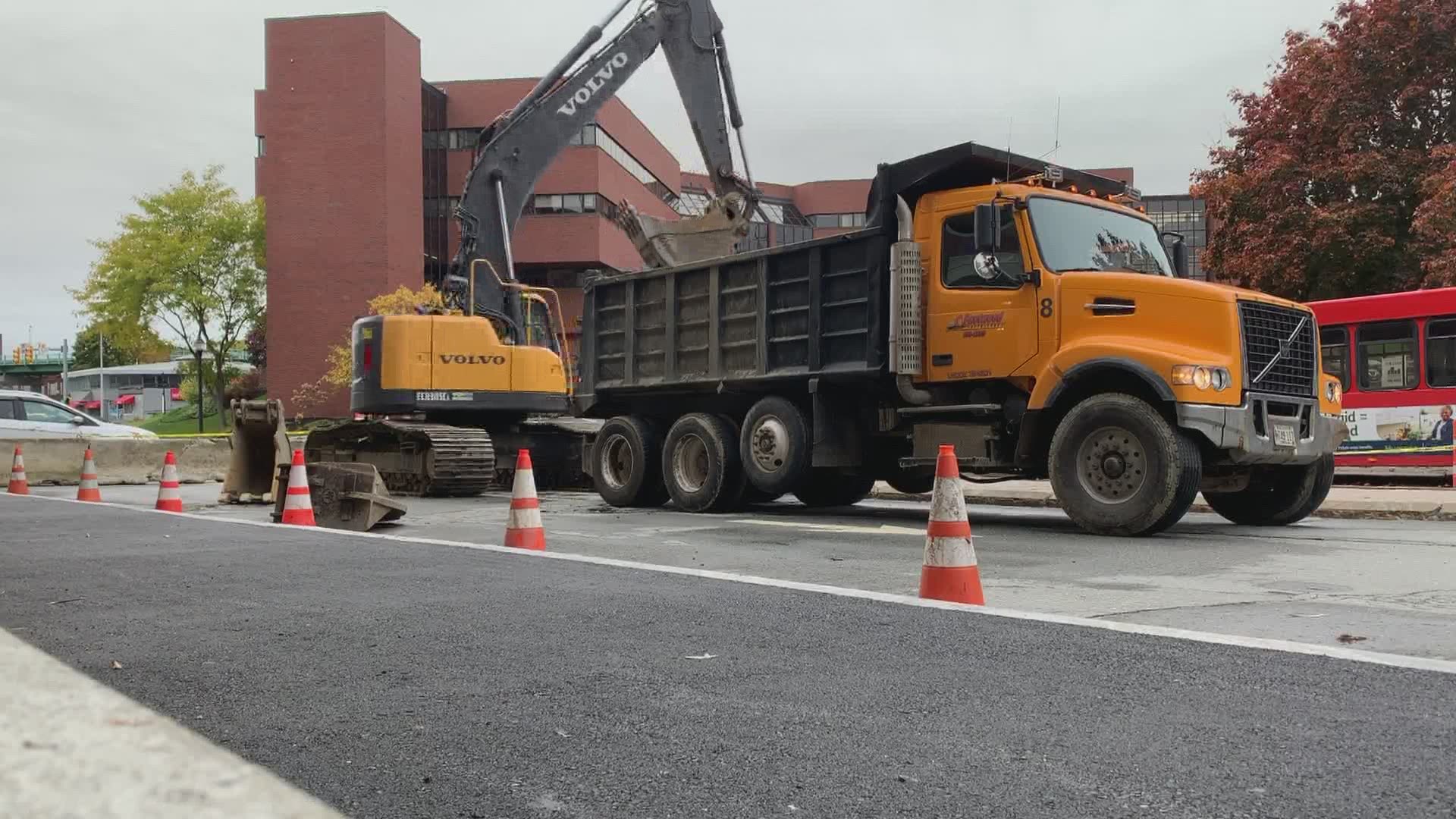 The demolition of Pickering Square began Wednesday, marking the start of a larger project the encompasses the full restoration of Bangor's transit terminal.