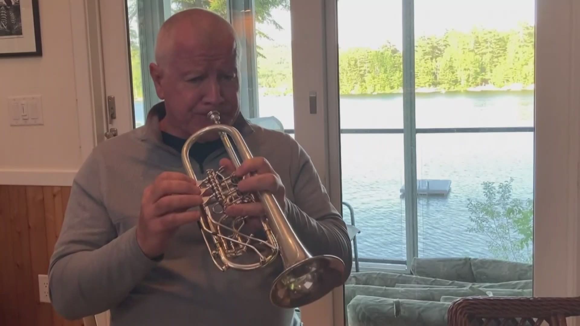 University of Maine Professor Jack Burt posts "An Etude a Day" in an effort to stay sharp on the trumpet.
