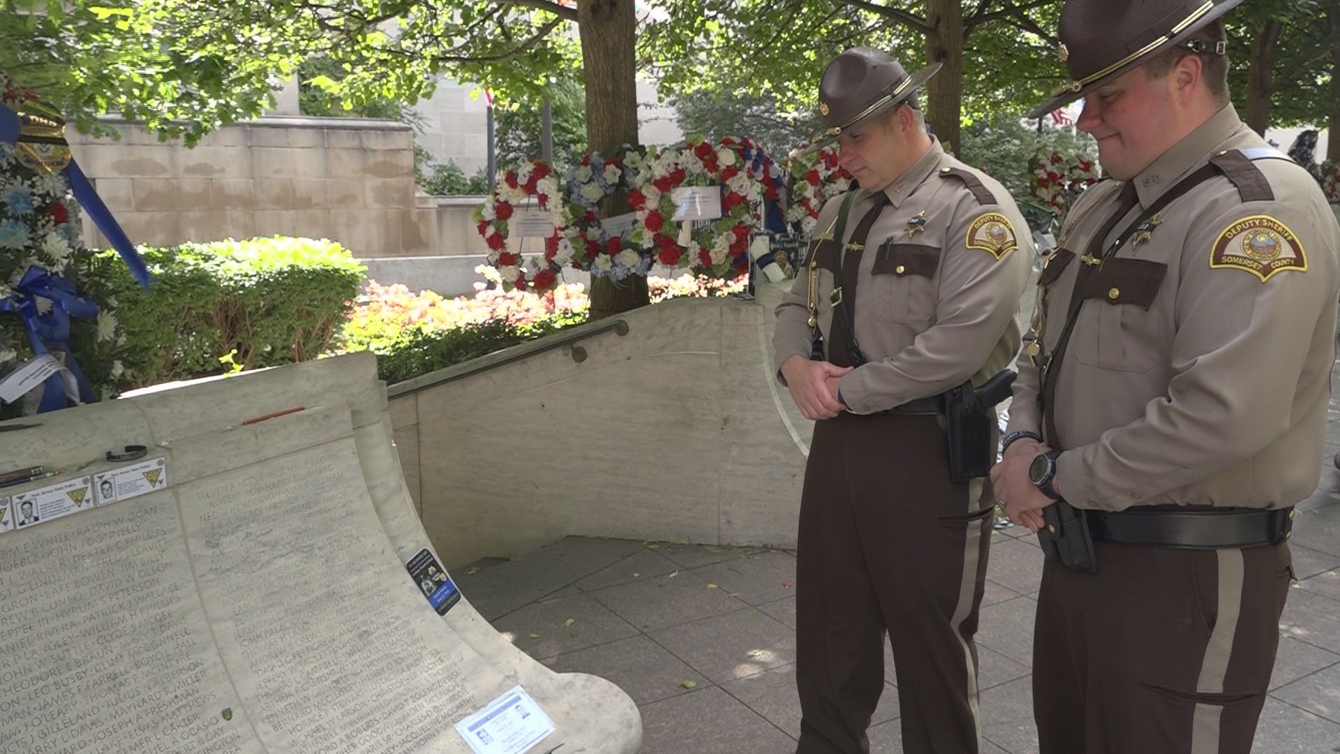 Officers from several departments across the state, including Somerset County Sheriff's Office visited the national memorial to pay their respects to the fallen sheriff's deputy.