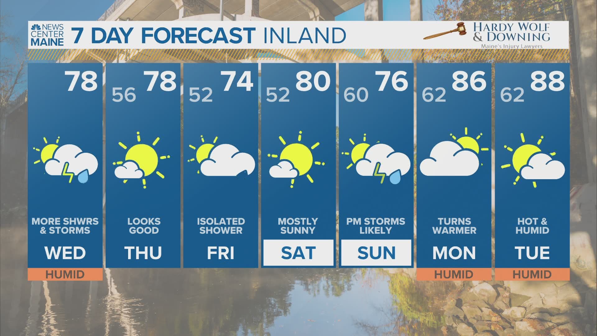 10 Day Forecast on WCSH in Maine