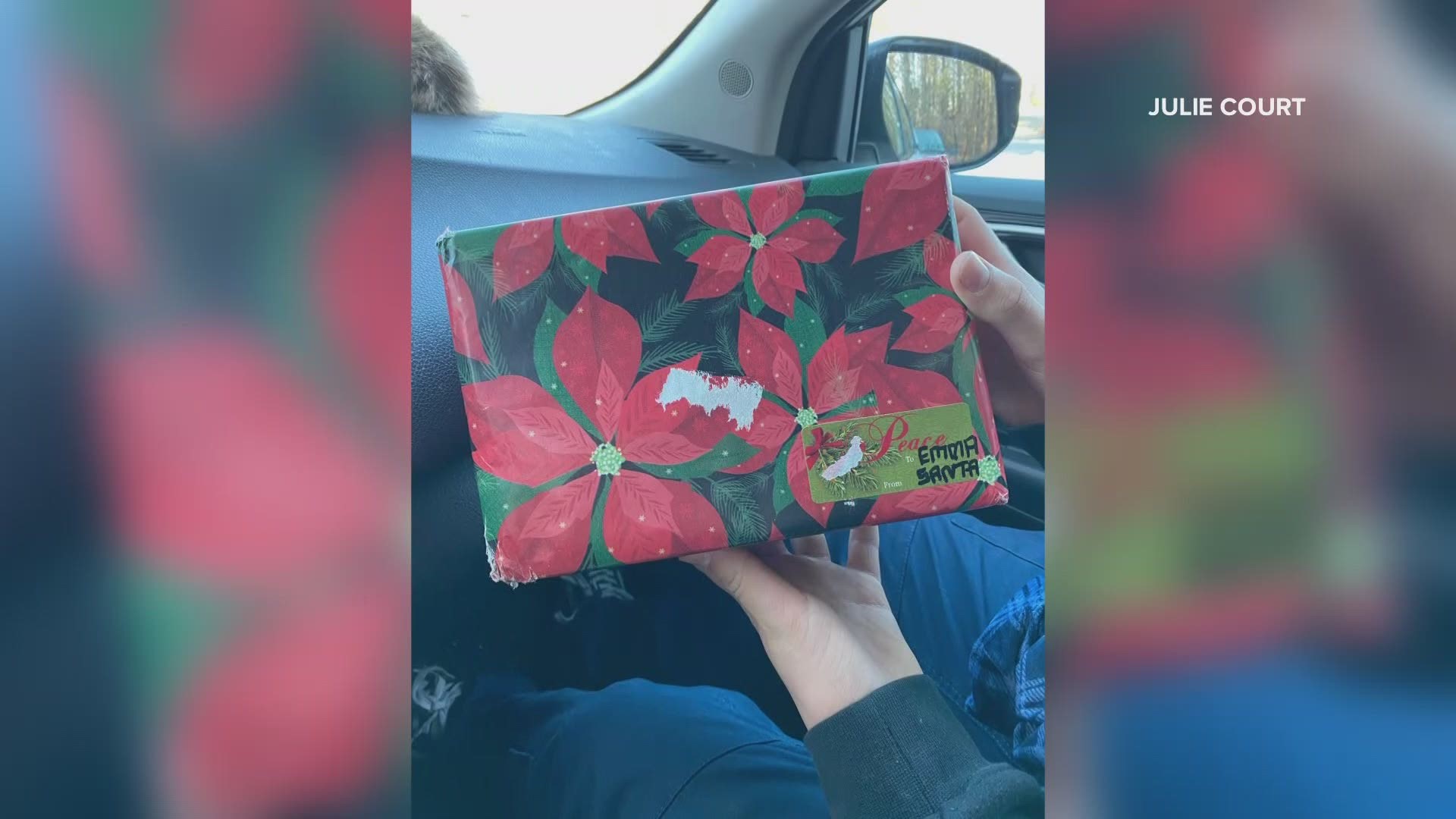 A Christmas gift found on the side of the road will soon be returned to its rightful owner.