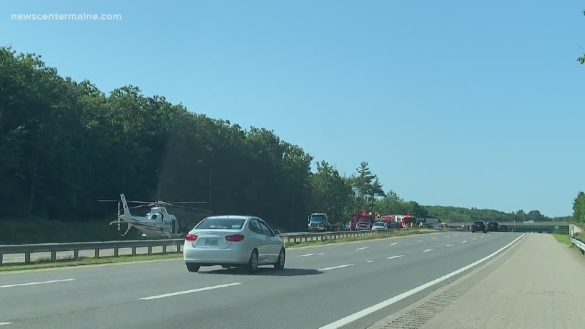 LifeFlight lands on I-95 after York crash