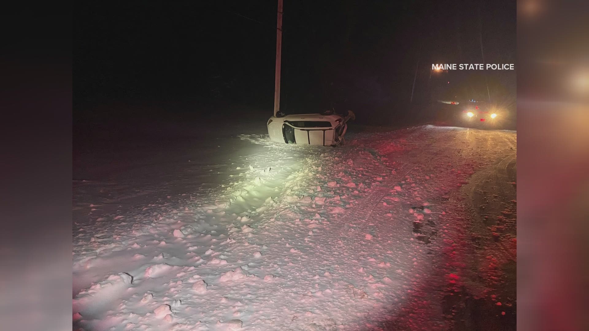 State Police say the driver from Dyer Brook was driving too fast for the road conditions on Route 2 in Dyer Brook.