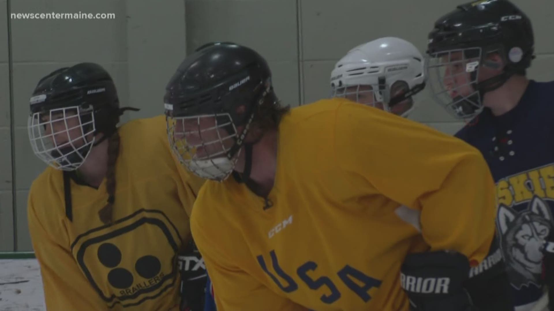 A group of visually impaired hockey players have formed a blind hockey team called Maine Blind Bears at Family Ice Center in Falmouth.