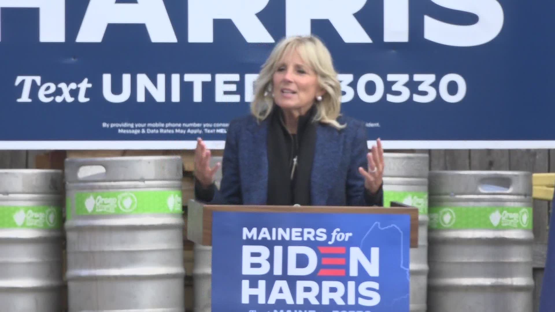 Jill Biden campaigns in Maine
