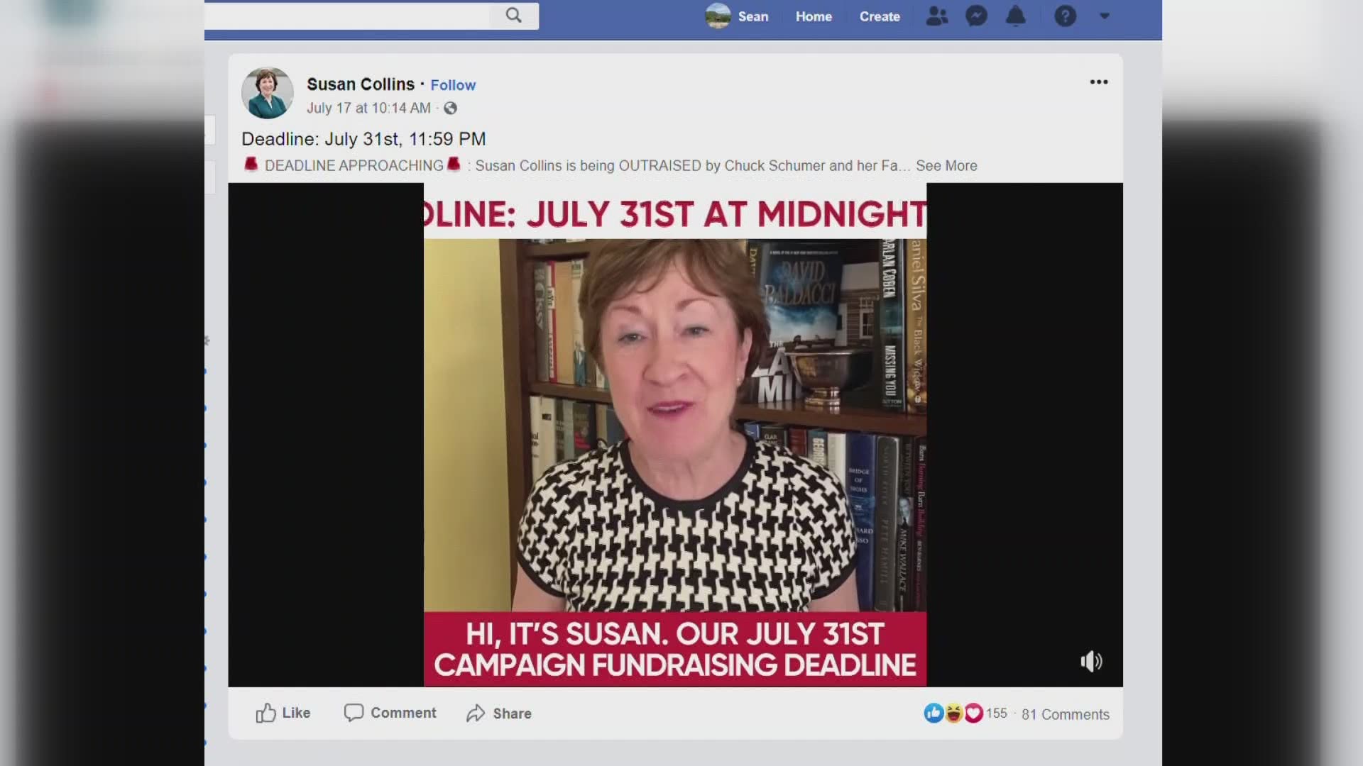 Both the Collins and Gideon campaigns have spent hundreds of thousand of dollars on social media advertisements ahead of Maine's race for U.S. Senate