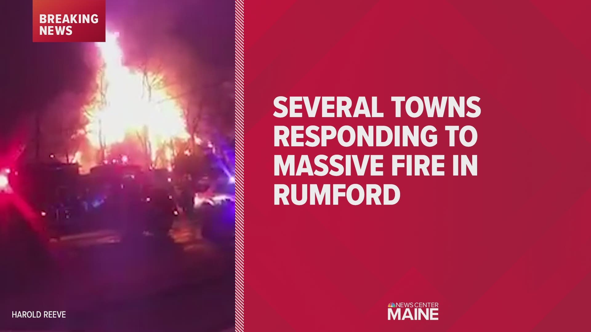 Viewers share video of massive Rumford blaze