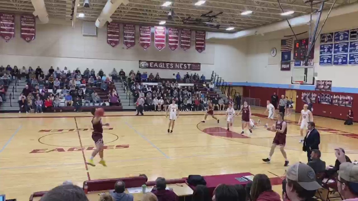 Maine basketball player hits insane half court shot