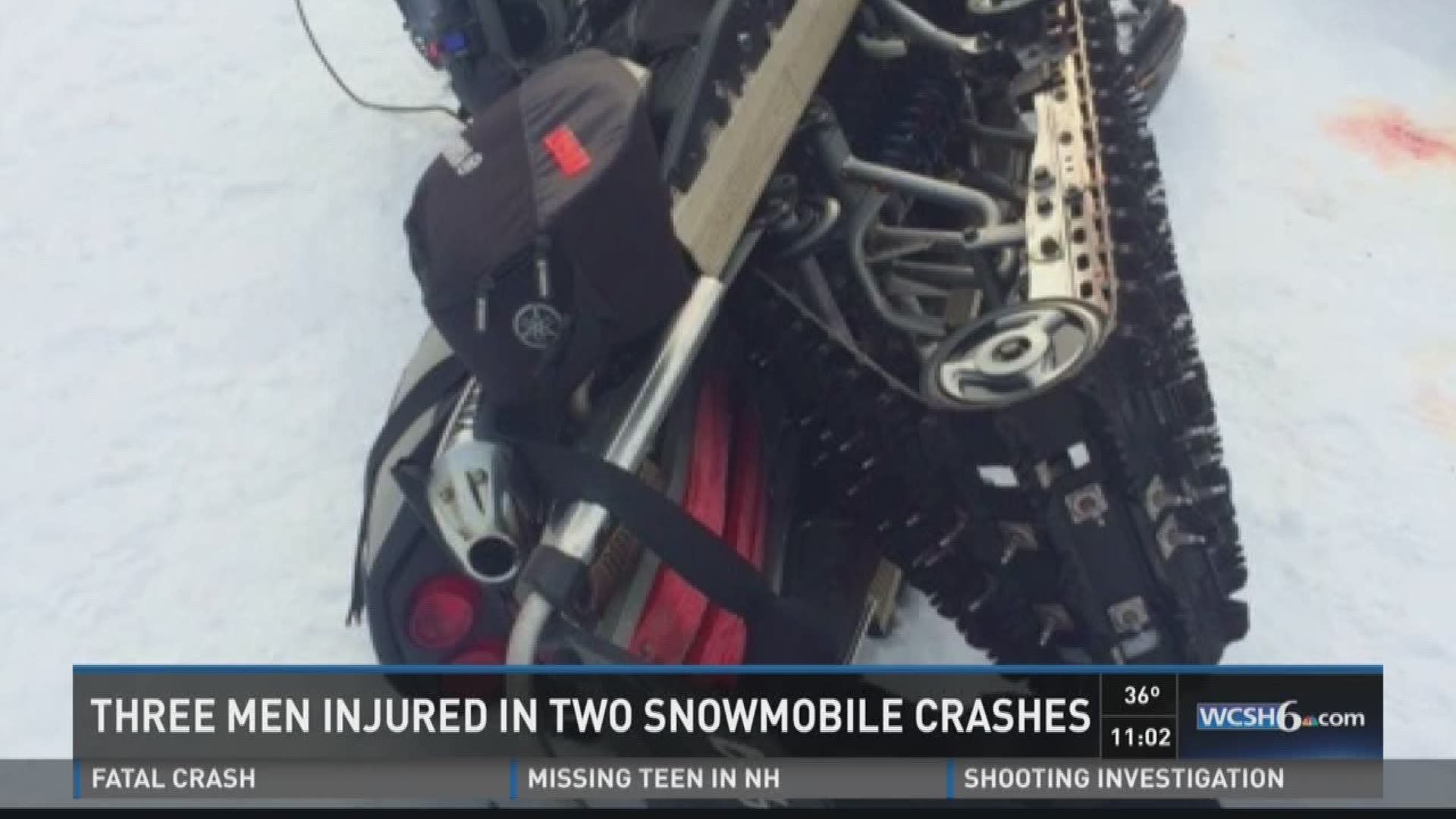 3 men injured on Maine snowmobile trails