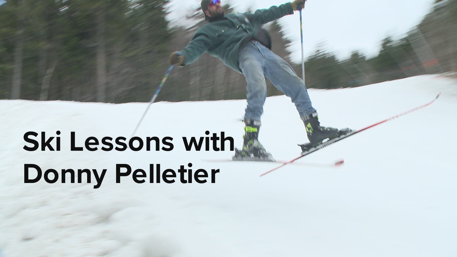 Donny Pelletier, a.k.a. Olympian Troy Murphy, goes ski'n with Keith Carson upta Sunday River.