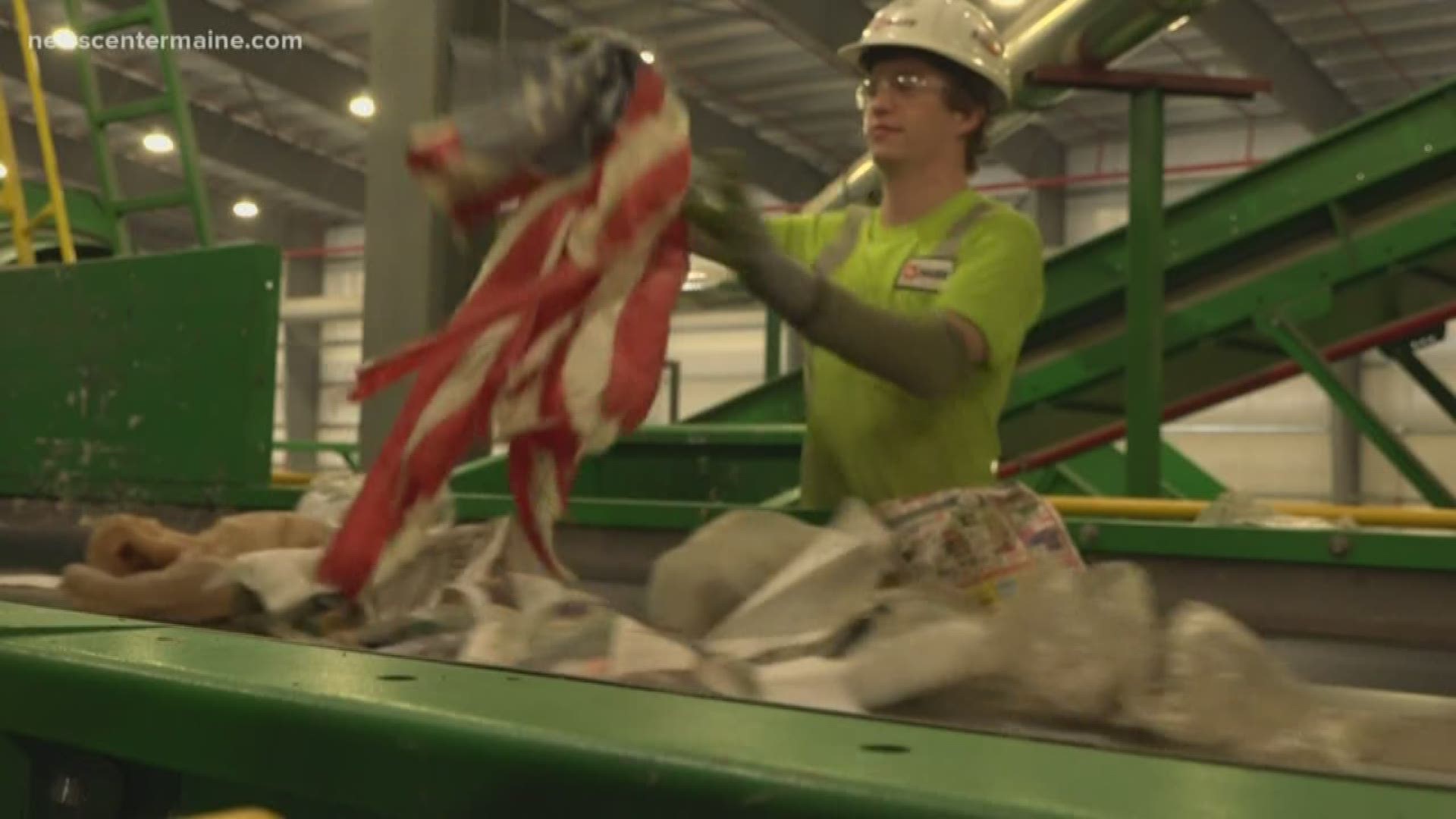 Properly retiring old American flags.