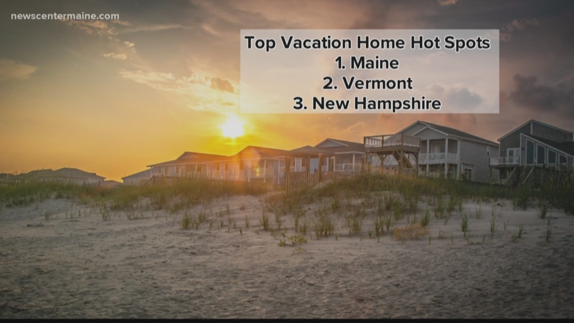 Maine ranked top state for vacation homes.