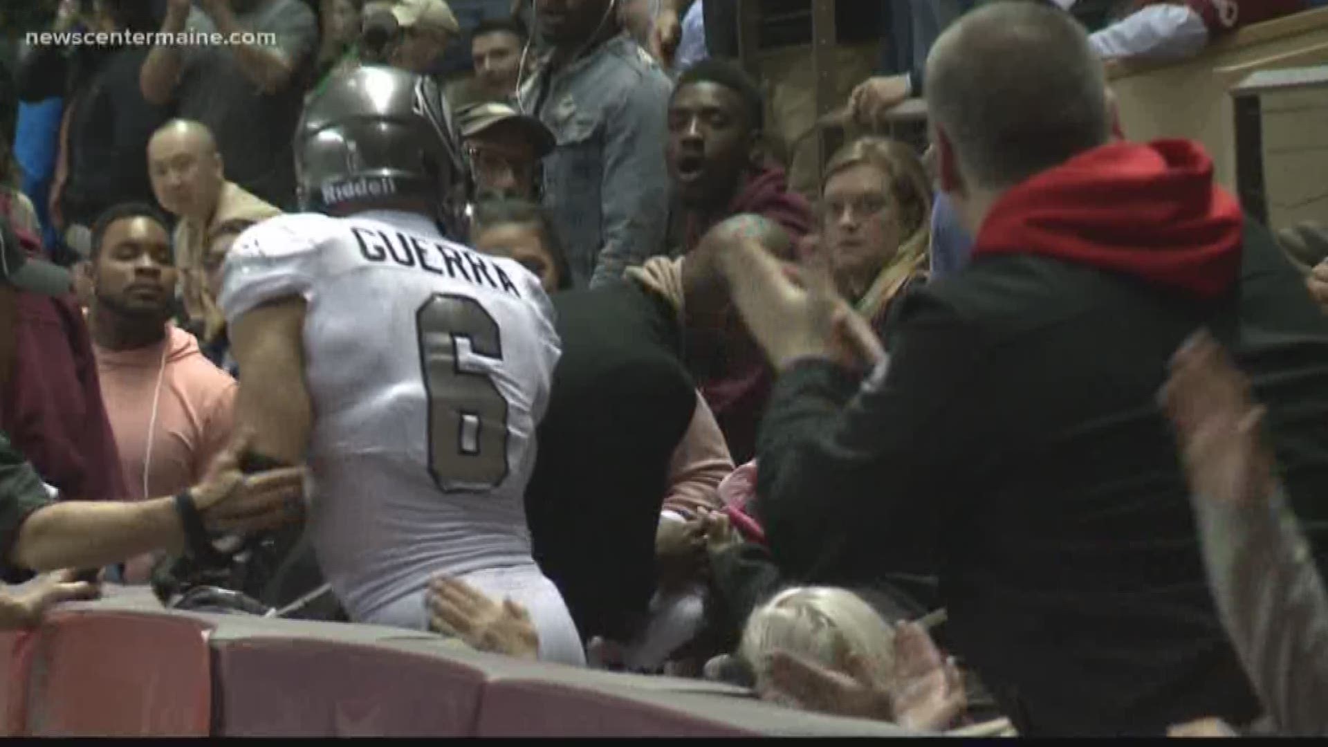 Fans right on top of the action in Arena Football