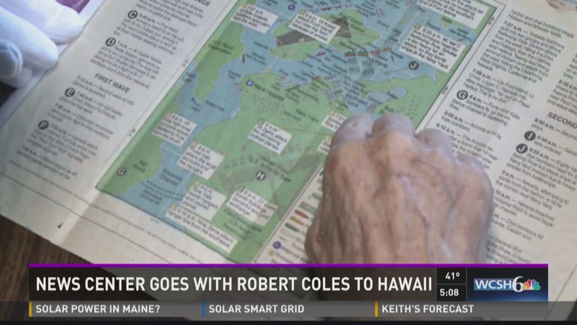 NEWS CENTER to accompany WWII veteran return to Pearl Harbor.