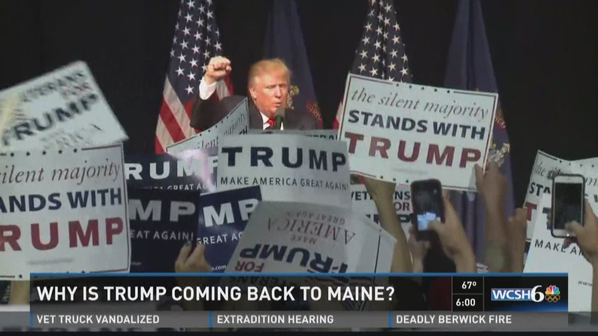 Why is Trump coming back to Maine?