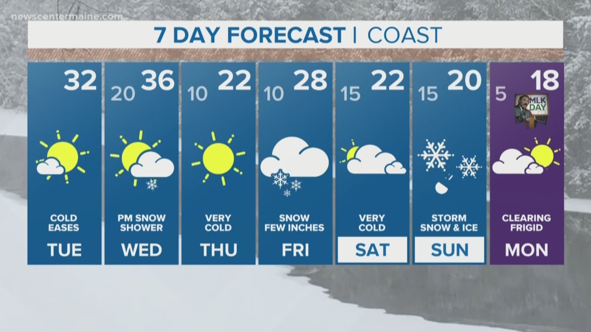 NEWS CENTER Maine Weather Video Forecast updated on Tuesday January 15 at 5am