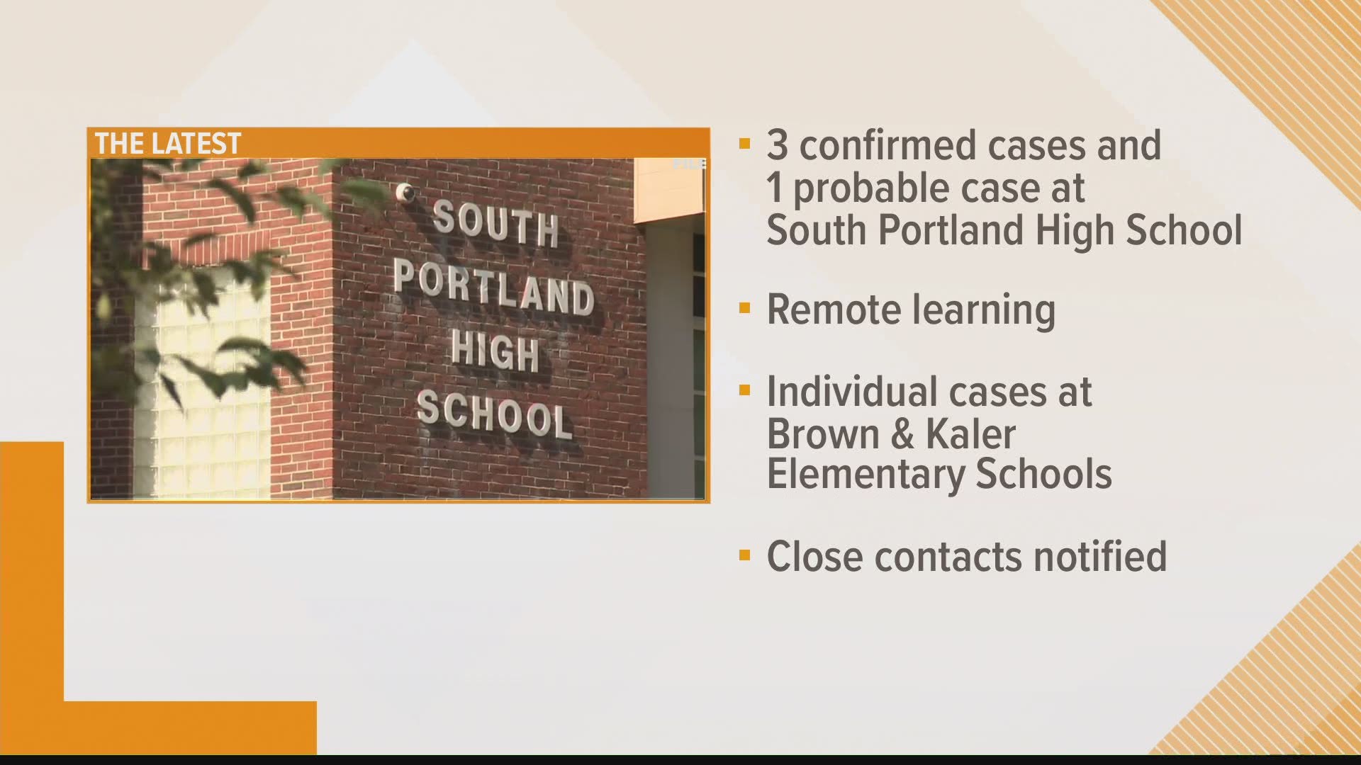 South Portland high school will be closed for in-person classes until the week of December 7th