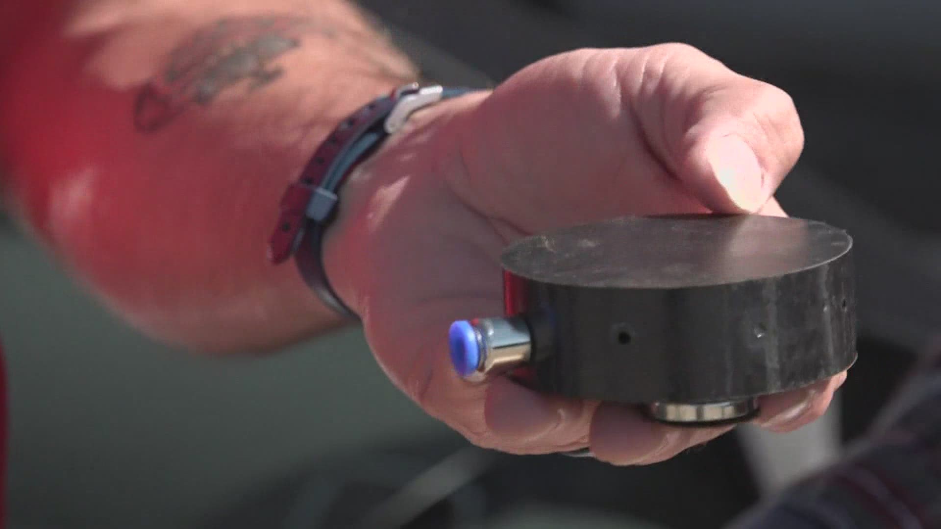 A former police officer from Maine has created F3 Defense, a non-lethal device he says can help to protect people while they're in their cars.
