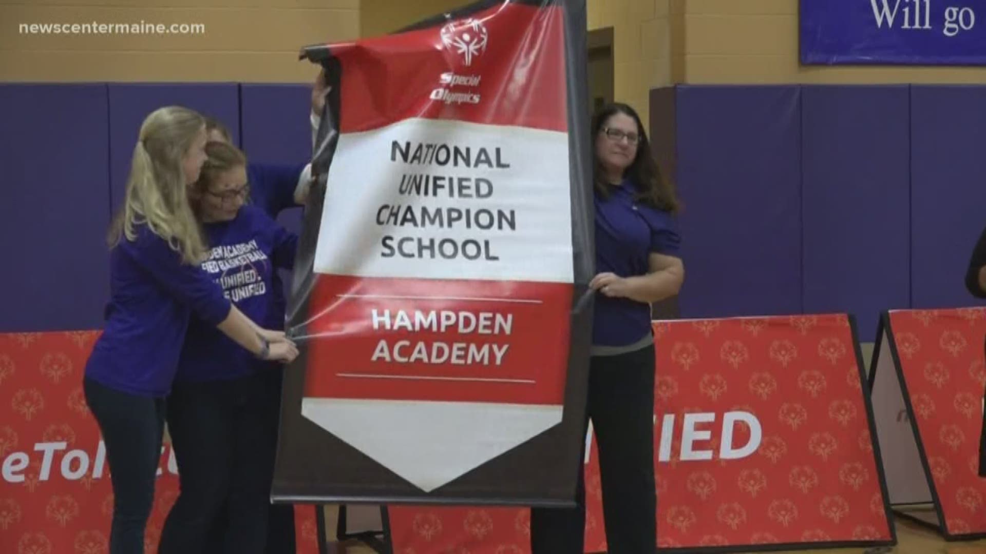Unified banner raised at Hampden Academy