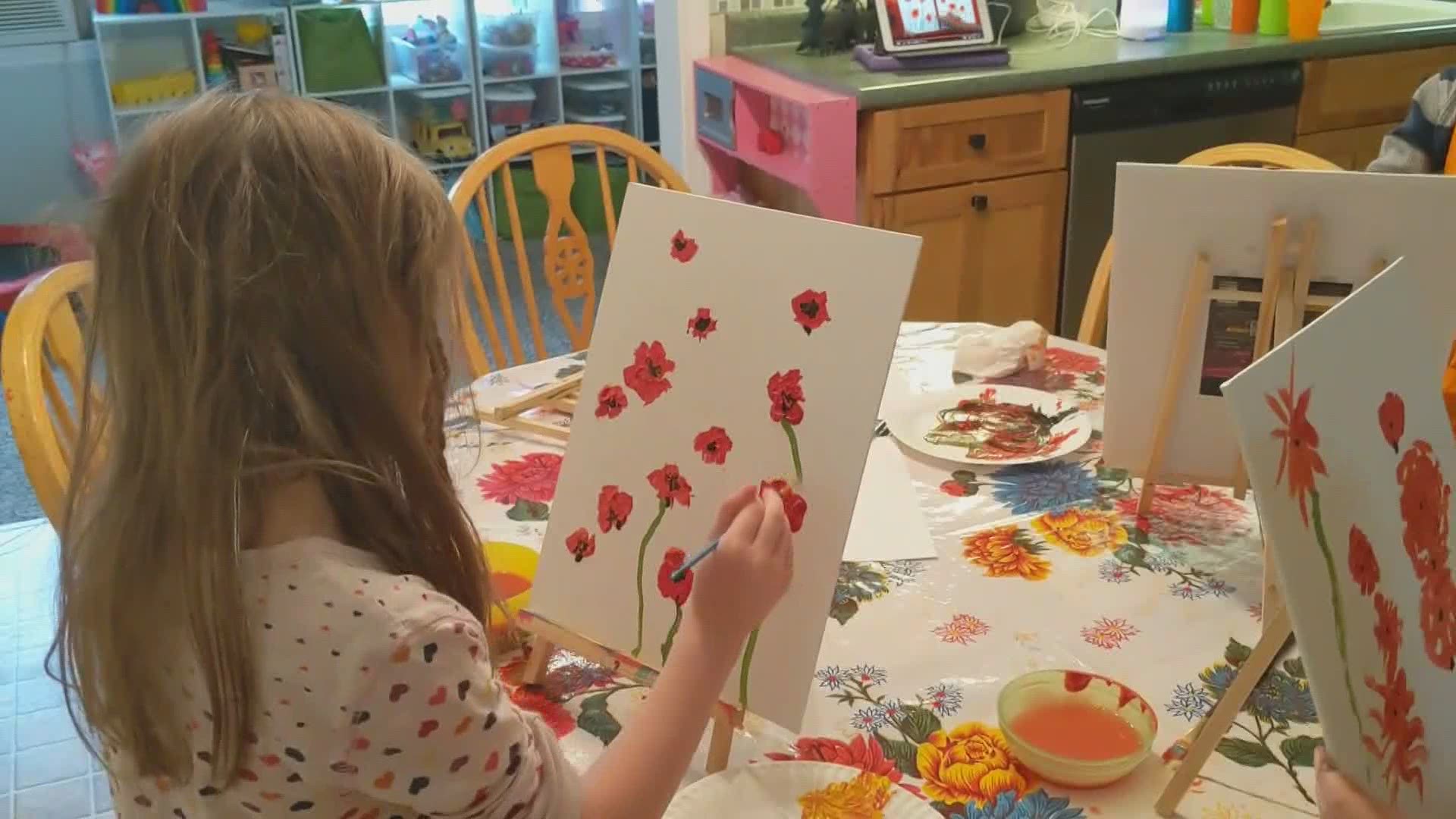 With school closed, parents and kids are getting creative with how they're spending their time at home.