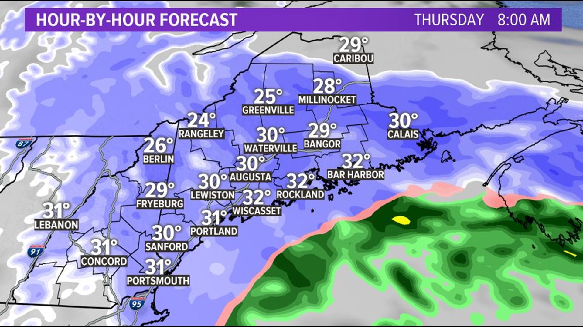 WEATHER Jess Conley Wednesday Evening Maps