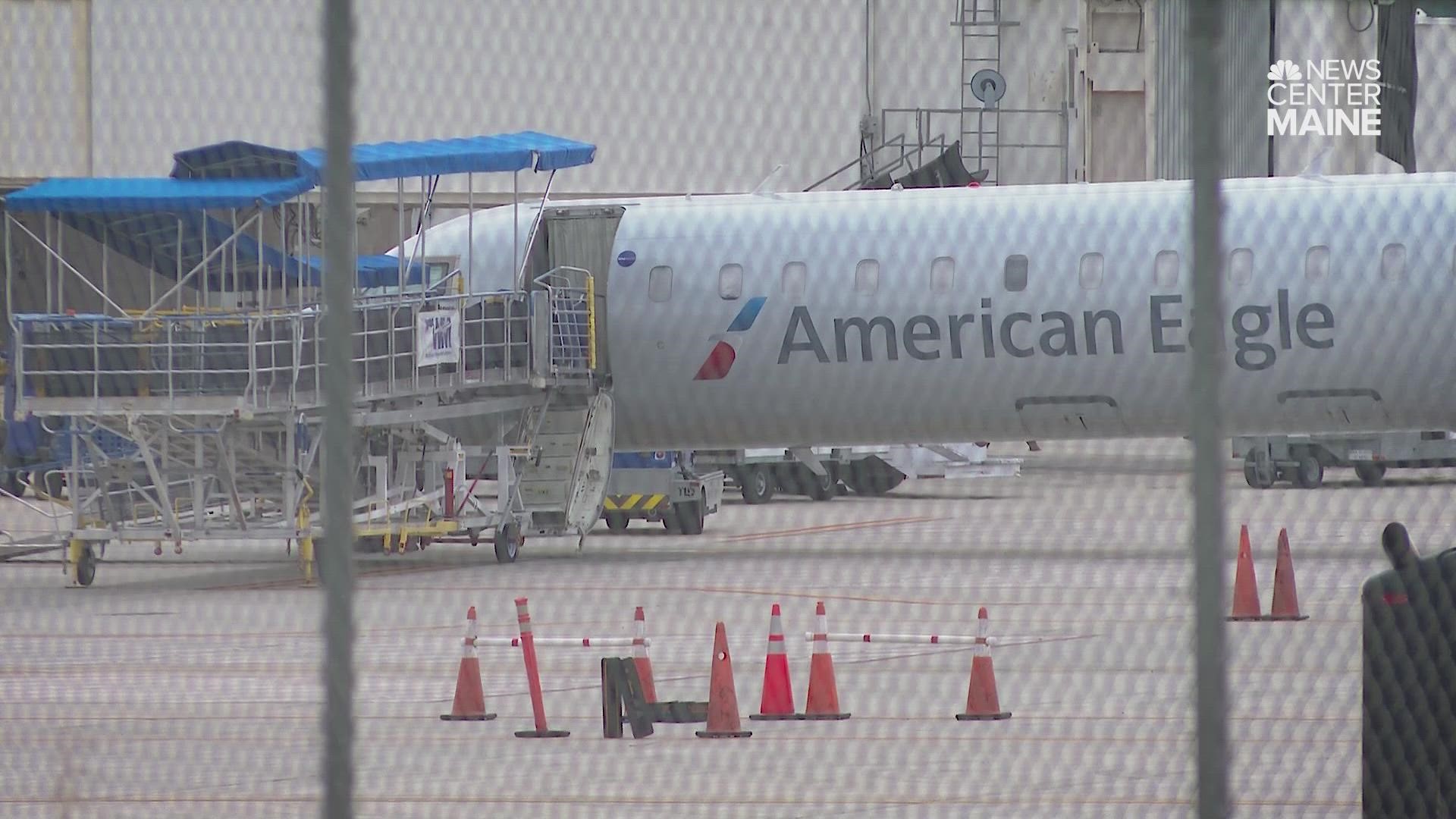 The American Airlines plane's intended destination was Charlotte, North Carolina.