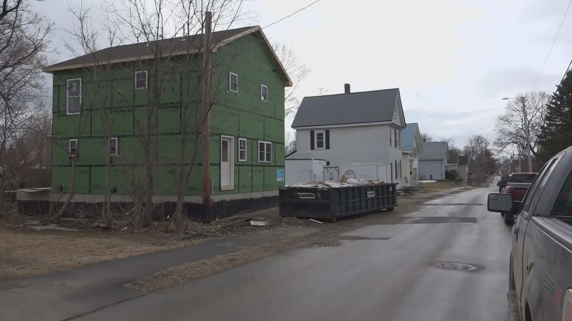 Habitat for Humanity of Greater Bangor received a $100,000 grant from the J.M. Huber Corporation to help build a home for Bangor mother Allison Parker.