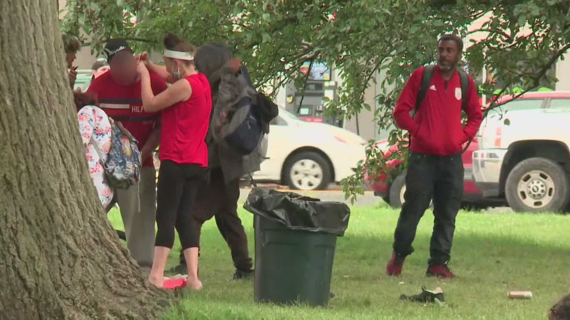 Portland hears complaints about trash, needles and crowds of people camped out in Deering Oaks