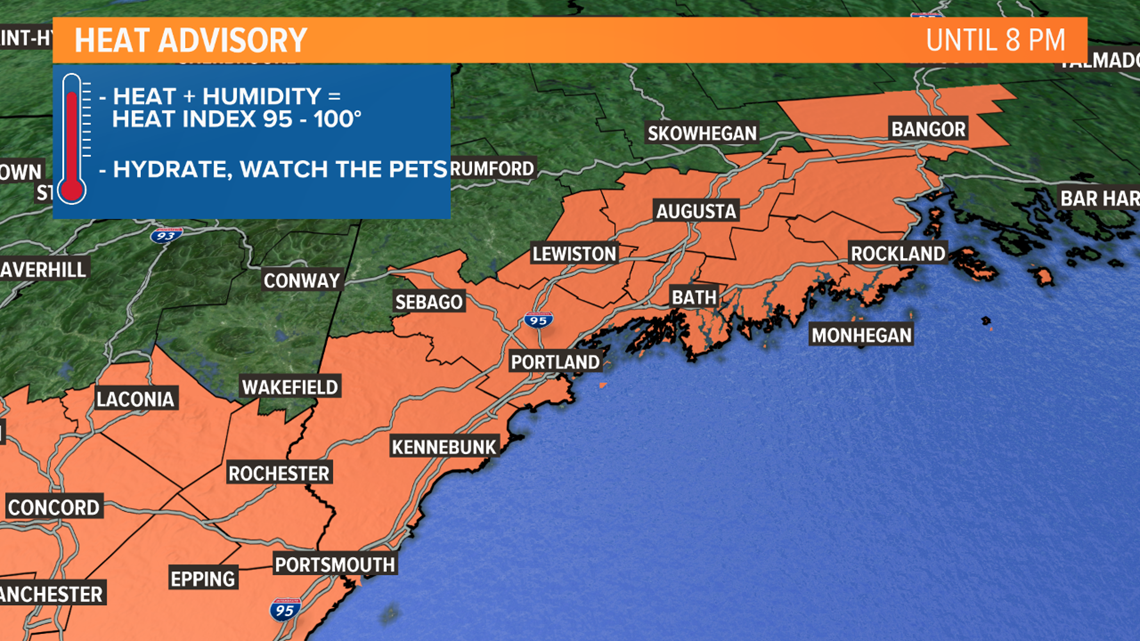 Hot Maine weather: Heat Advisory issued for a second day ...