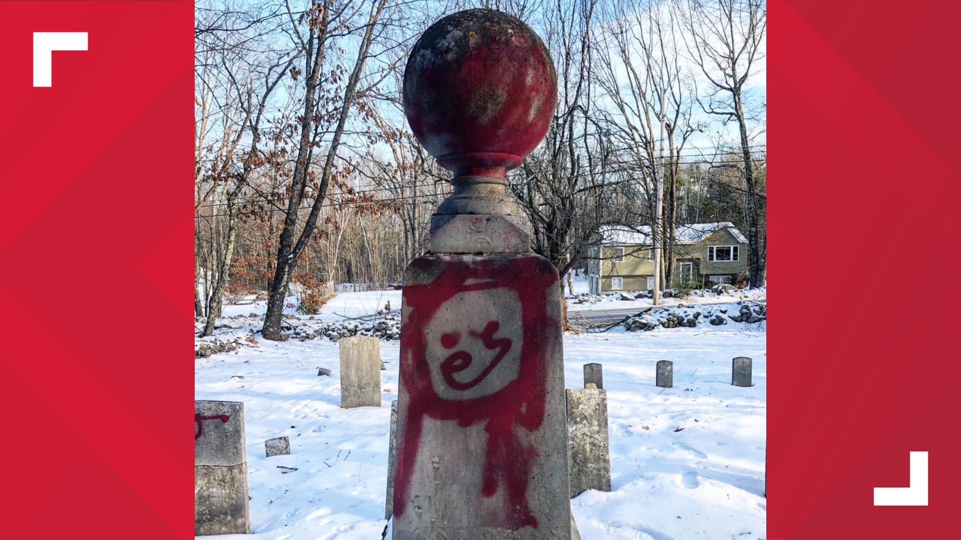 York county sheriffs deputies are investigating almost a dozen gravestones that were vandalized at a cemetery in east Waterboro.