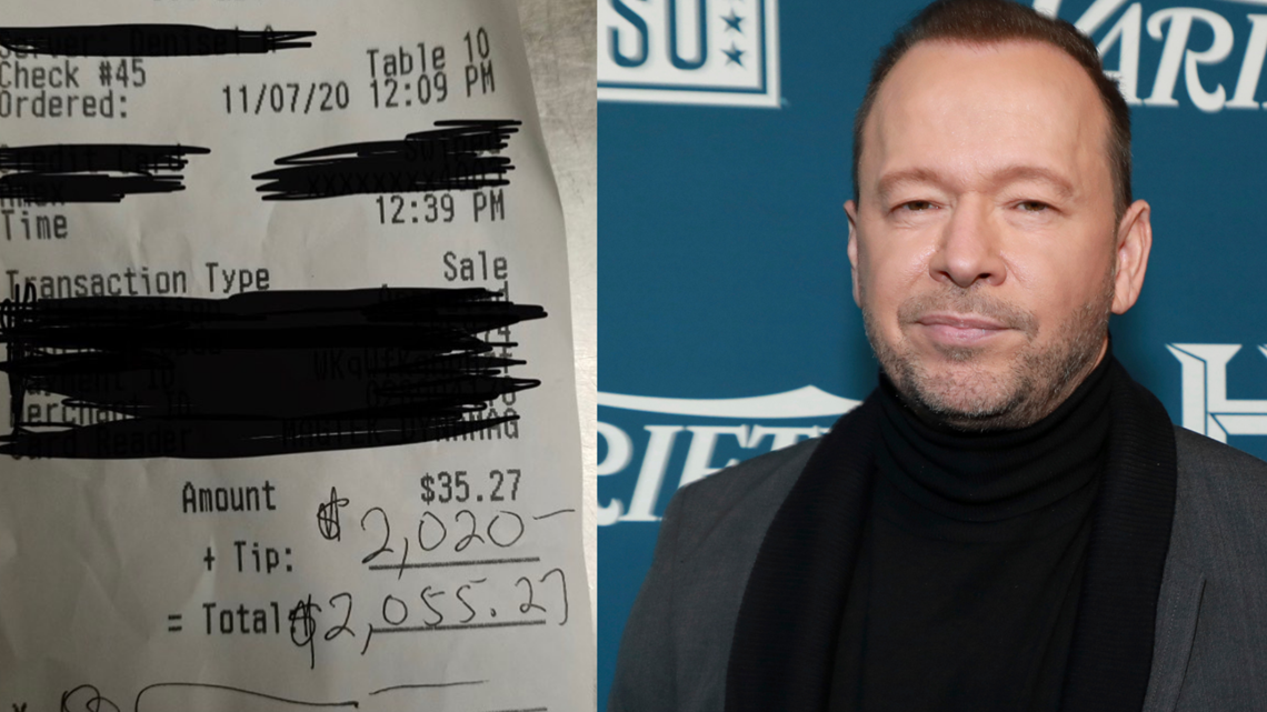 Donnie Wahlberg leaves huge 2000 tip at Massachusetts restaurant ...