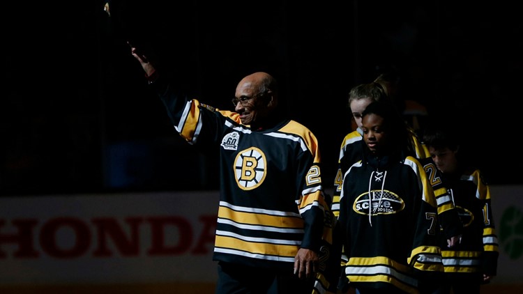 Willie O'Ree Banner Ceremony at TD Garden  64 years ago today, Willie  O'Ree made history as the first Black player in the NHL. Tonight, his No.  22 jersey will be retired