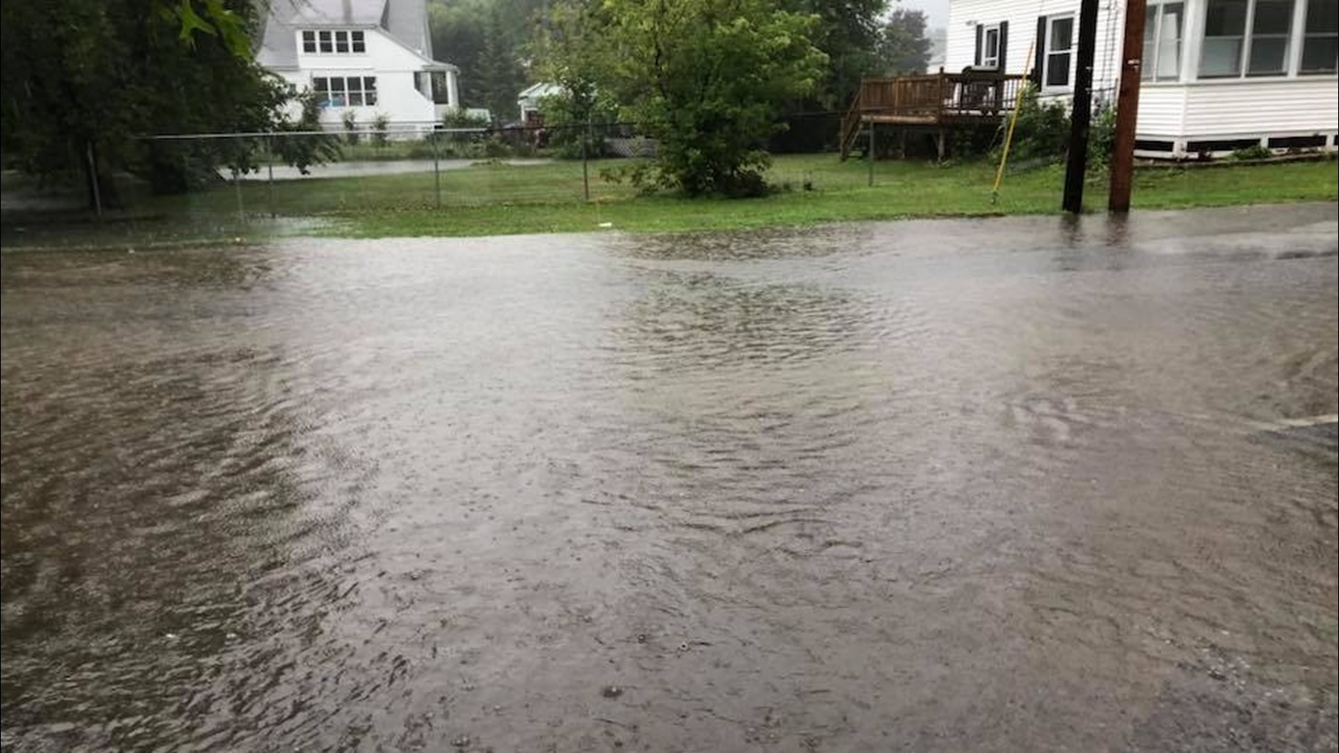 Localized street flooding hits Lewiston/Auburn