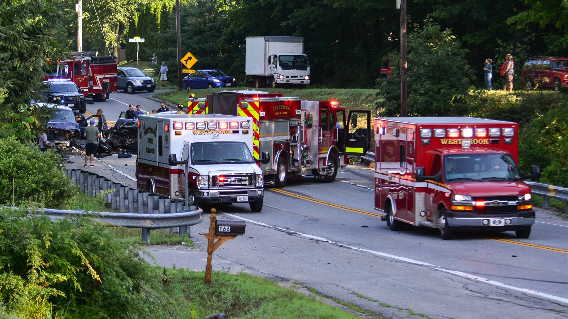 Three people survive horrific Westbrook crash