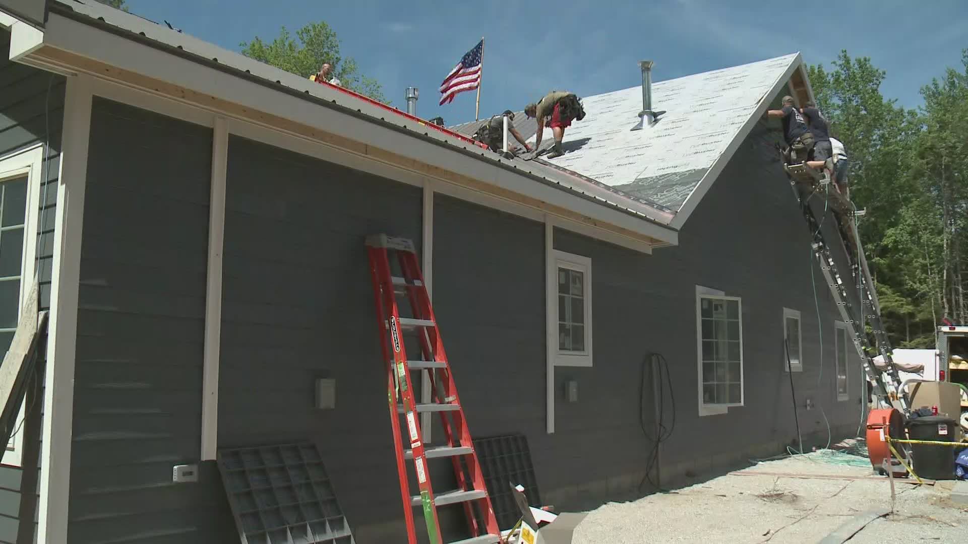 A home in oxford is being built for a local wounded veteran who says this home will change her life.  The home is expected to be done by the 19th.