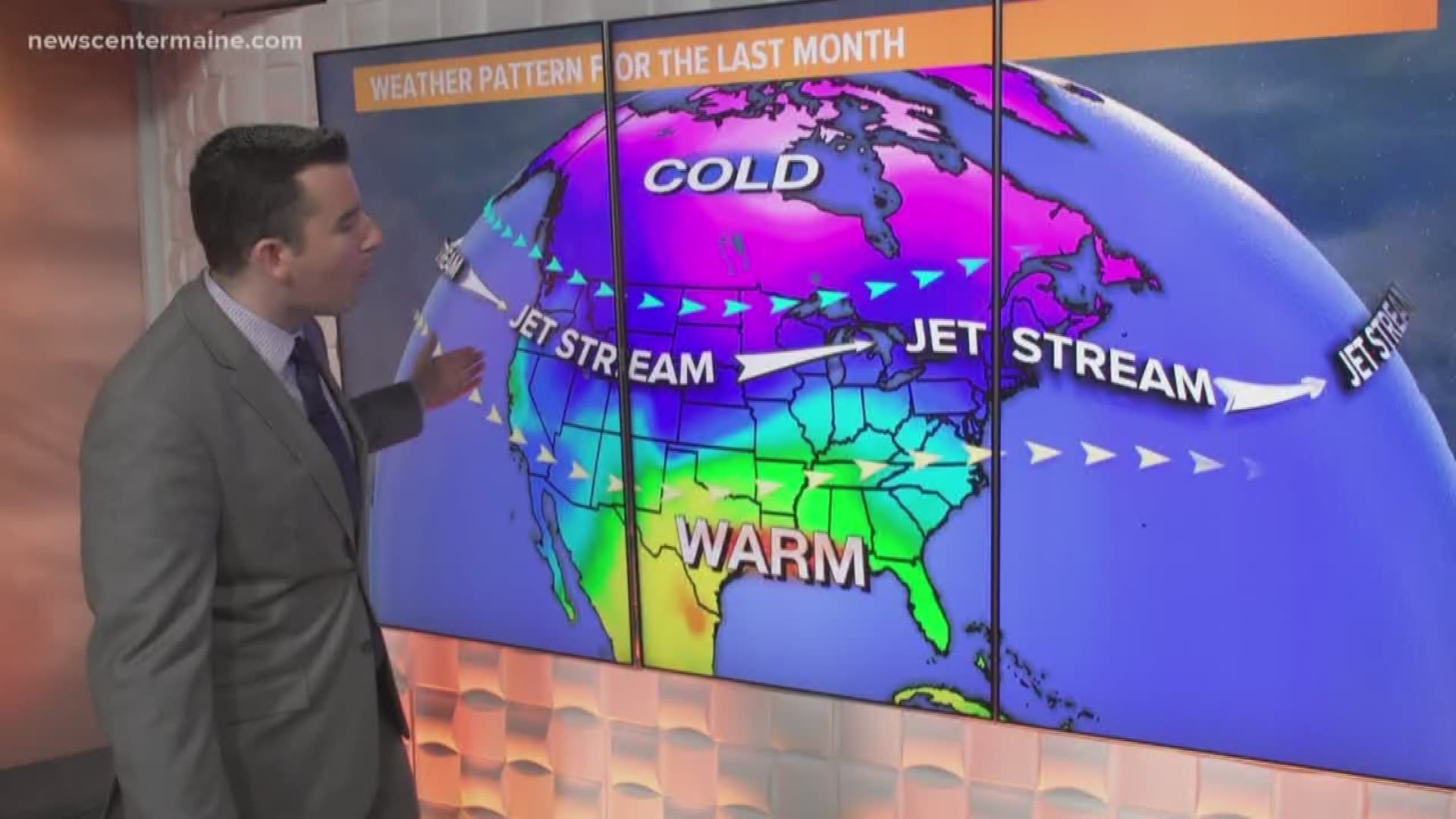 Meteorologist Ryan Breton explains why the last few weeks have been so much warmer than average in the eastern United States, including Maine.