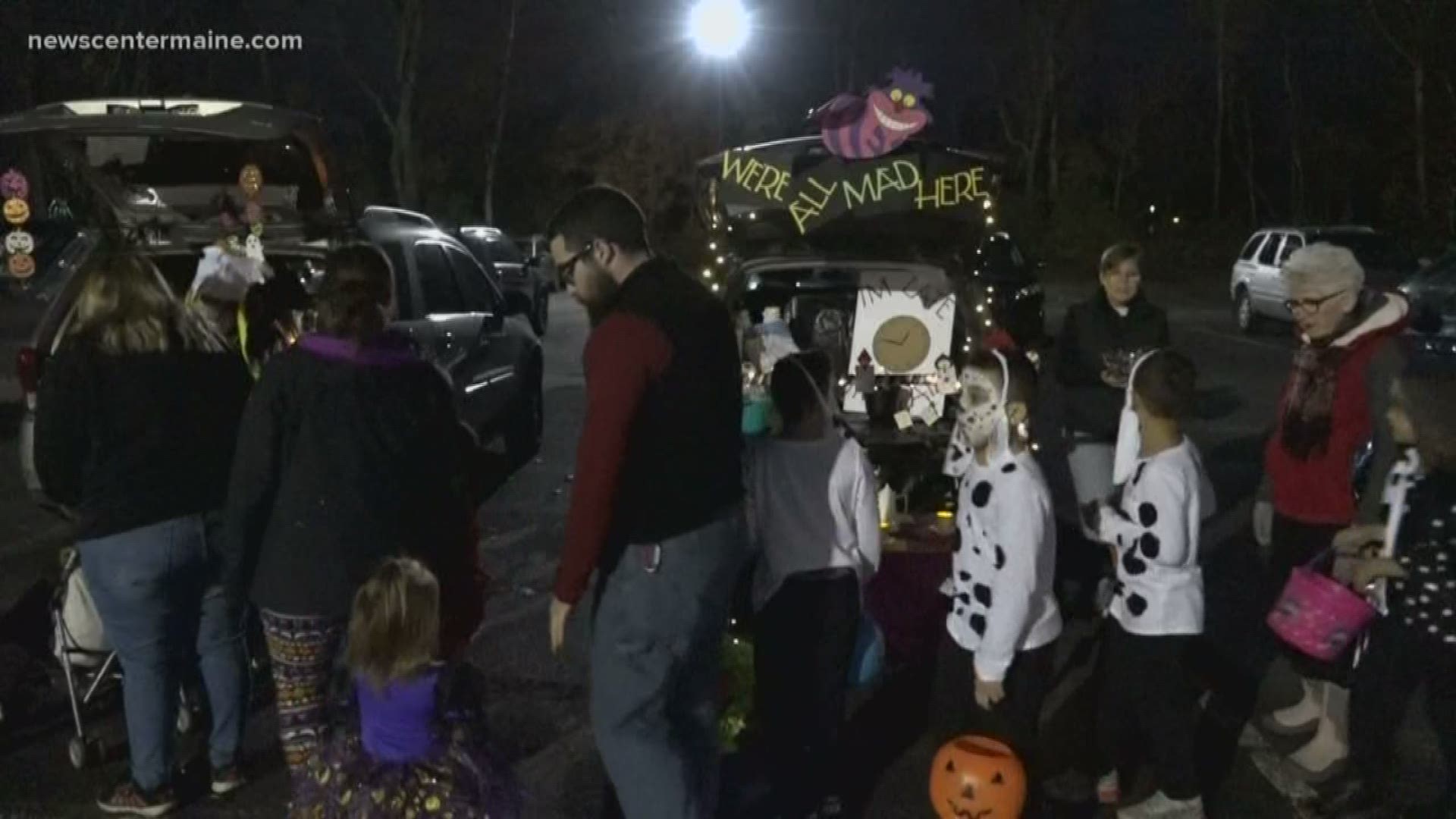 Maine communities host safe 'trunk or treat' events for kids