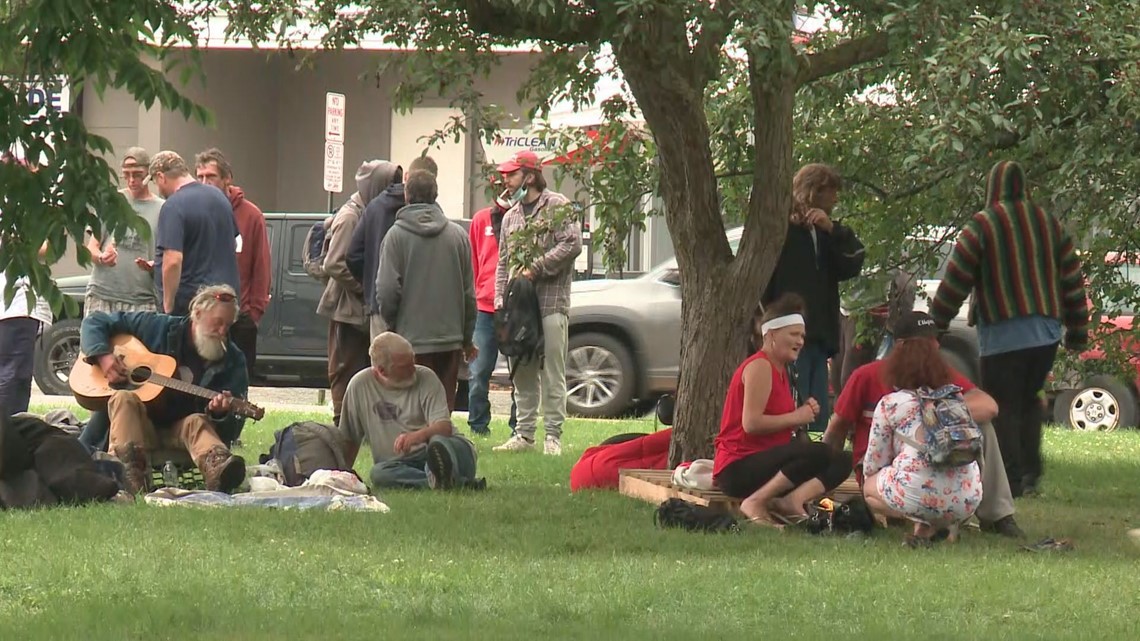 Homeless encampment is back at Deering Oaks in Portland, Maine