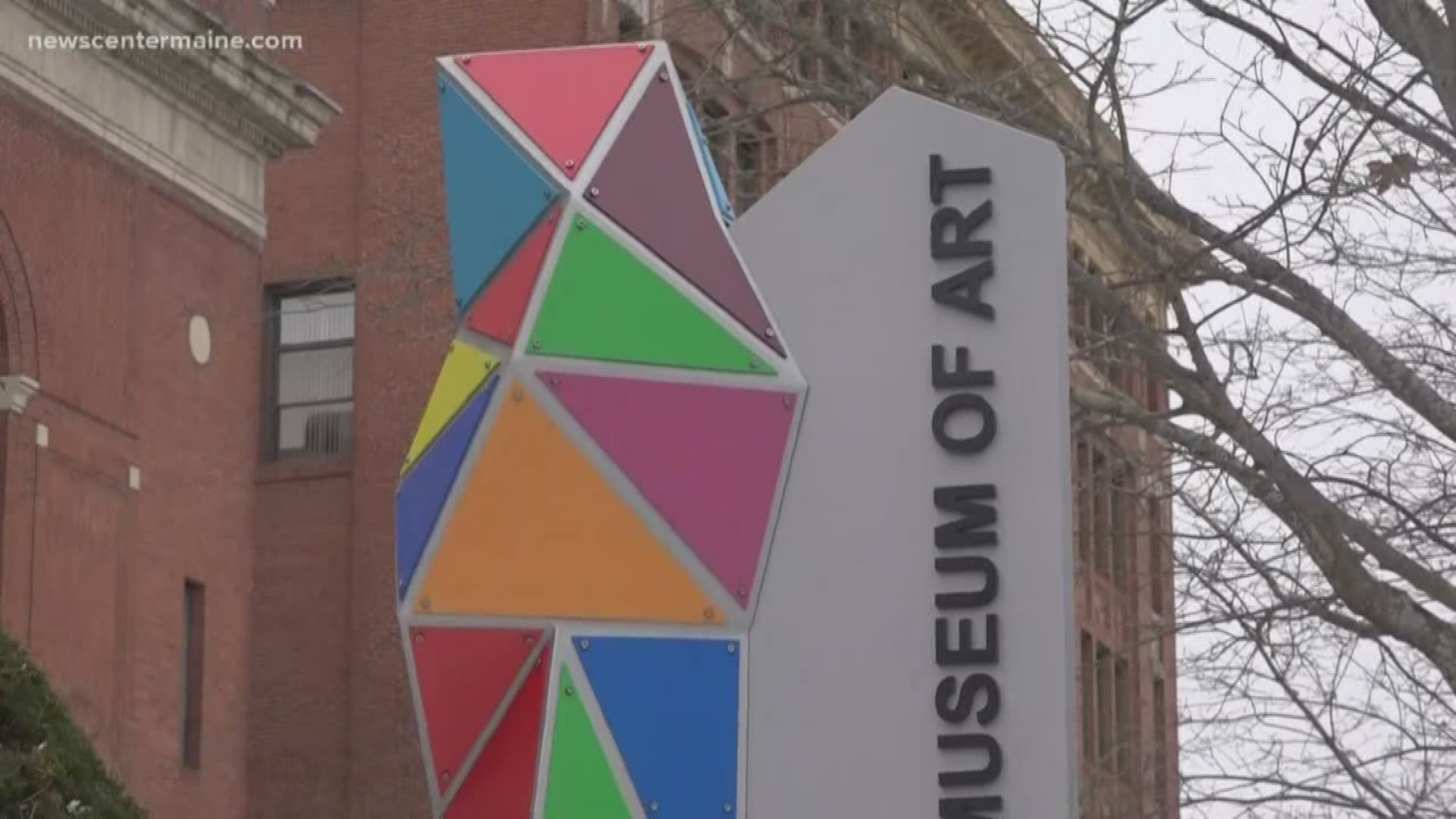 UMaine Museum of Art in Bangor unveiled a new sculpture and sign today