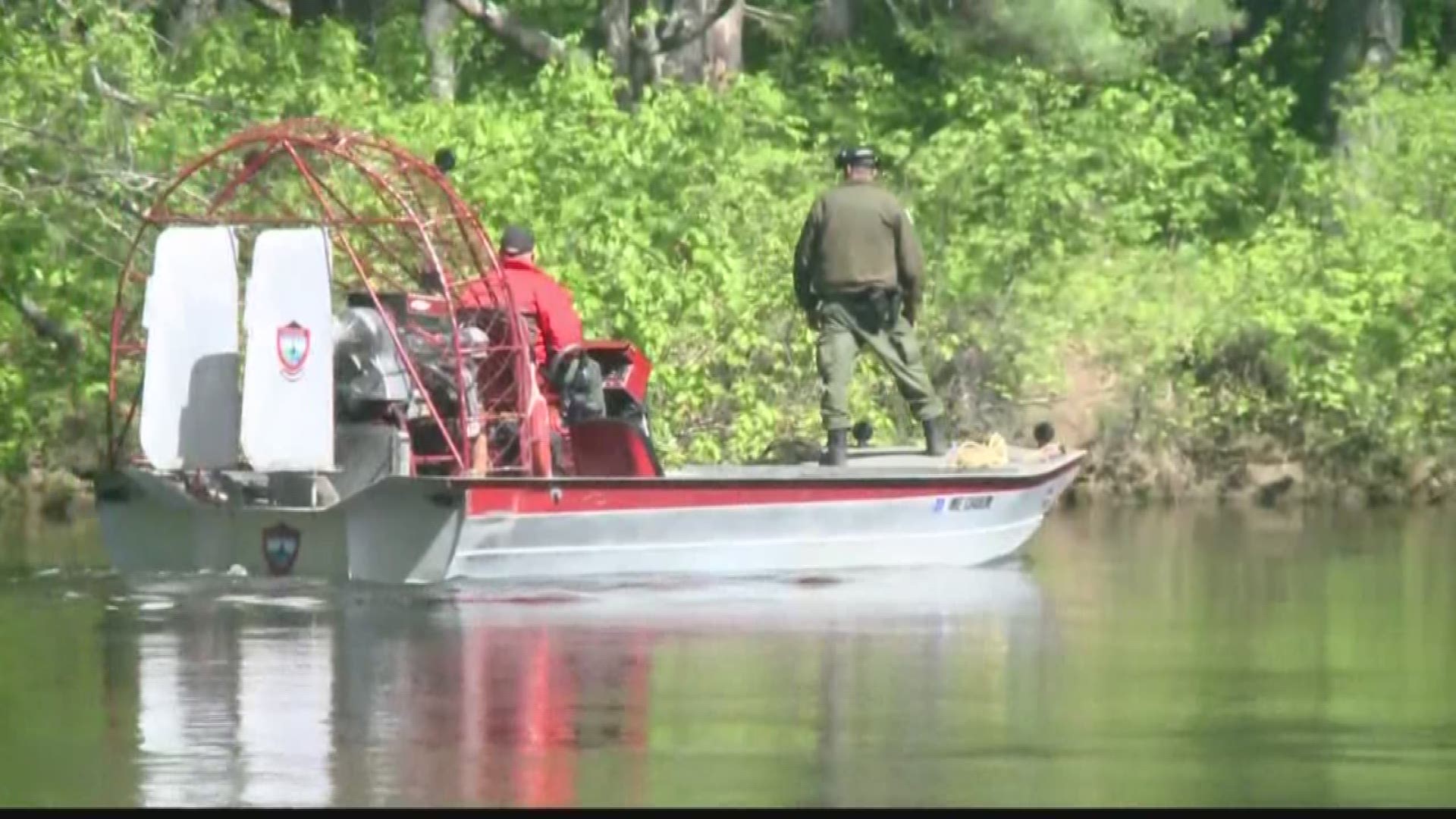 One of the two Fryeburg police officers hurt in Saturday's violent boat crash on the Saco River left the hospital Monday. 